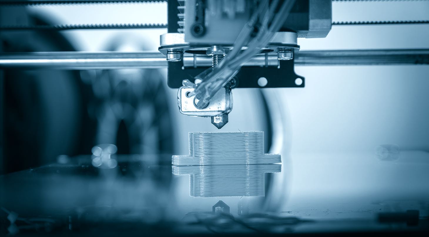 Close-up af FDM 3D-printer